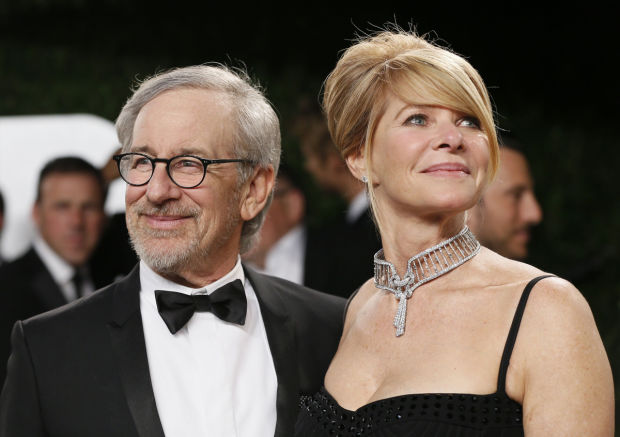 Director Steven Spielberg and wife Kate Capshaw attend the 2013 Vanity Fair Oscars Party in West Hollywood, California February 25, 2013.  (Danny Moloshok /Reuters photo)